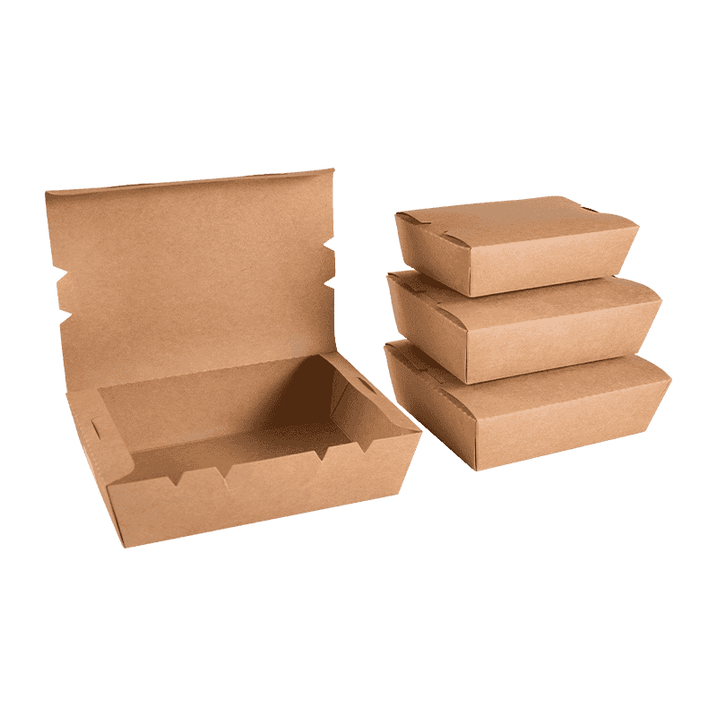 Engangs enkeltvindues takeaway Kraft Paper Restaurant Salat Nudel Madpakker