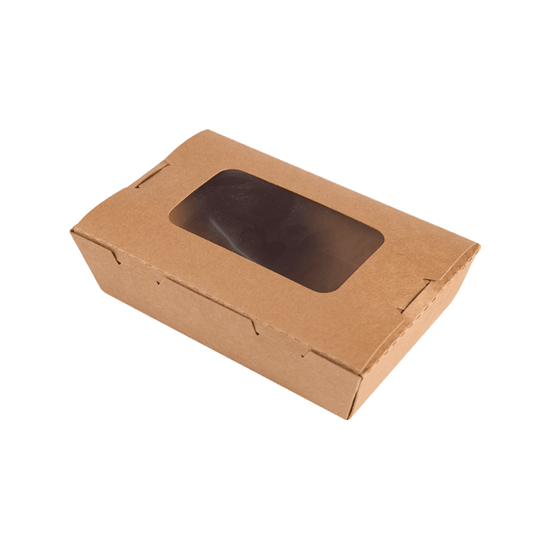 Engangs enkeltvindues takeaway Kraft Paper Restaurant Salat Nudel Madpakker