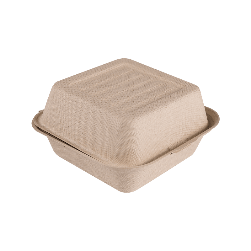 Sukkerrør Bagasse Square Takeaway Burger frokostbeholder