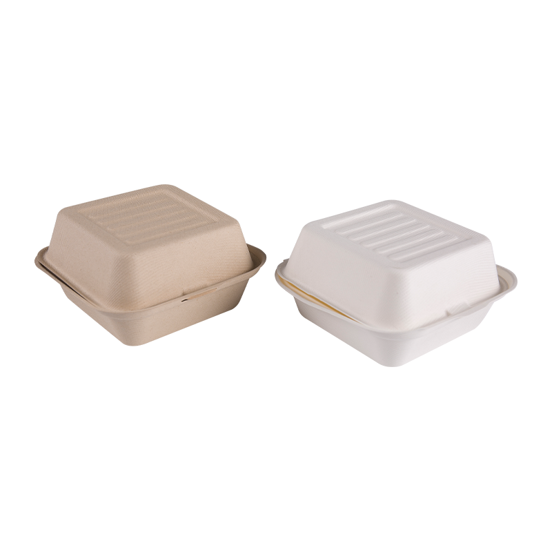 Sukkerrør Bagasse Square Takeaway Burger frokostbeholder